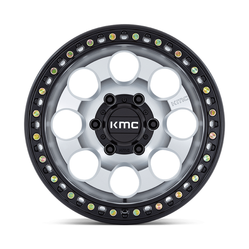 KMC | KM550 RIOT SBL 17x9.0 ET-12 - MACHINED W/ SATIN BLACK LIP