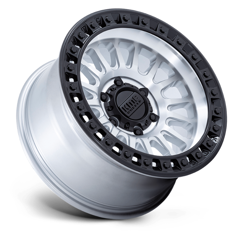 KMC | KM552 IMS 17x8.5 ET-10 - MACHINED W/ MATTE BLACK LIP