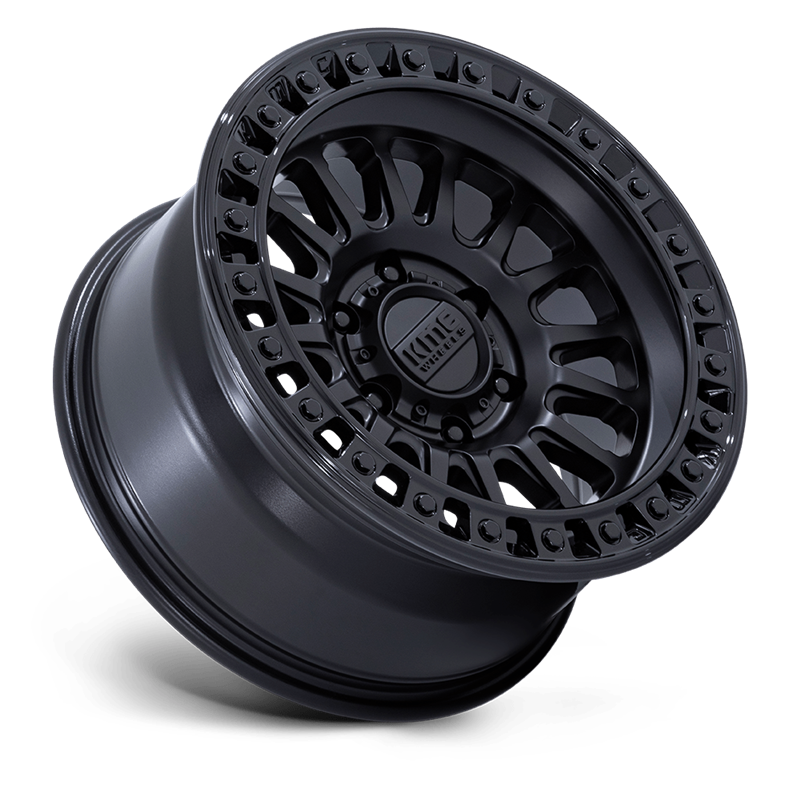 KMC | KM552 IMS 17x8.5 ET-10 - MATTE BLACK W/ GLOSS BLACK LIP