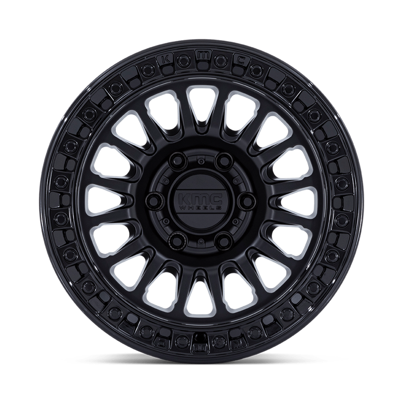 KMC | KM552 IMS 18x9.0 ET0 - MATTE BLACK W/ GLOSS BLACK LIP