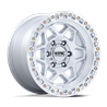KMC | KM553 TORX 17x9.0 ET-12 - GLOSS SILVER W/ MACHINED FACE