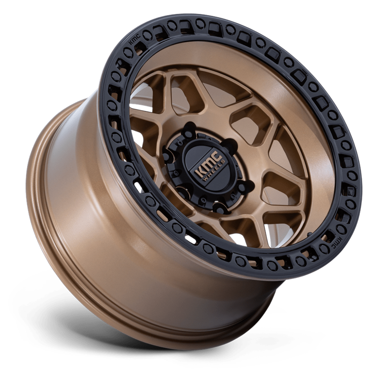 KMC | KM553 TORX 17x8.5 ET0 - MATTE BRONZE W GLOSS BLACK LIP