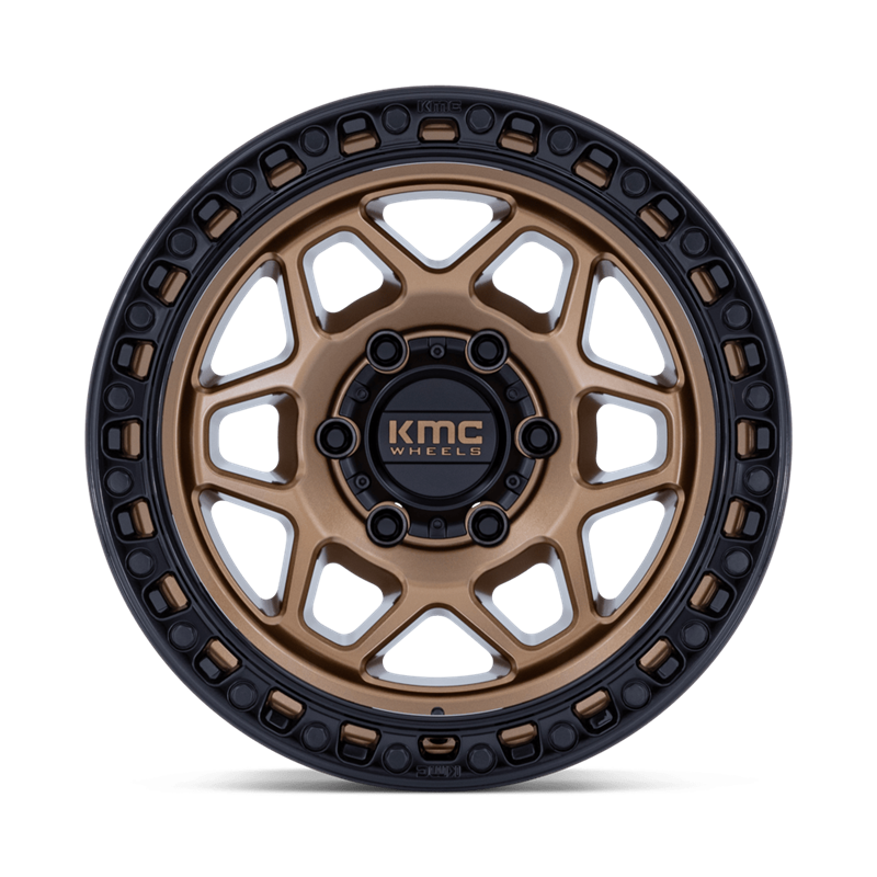KMC | KM553 TORX 17x8.5 ET0 - MATTE BRONZE W GLOSS BLACK LIP