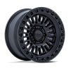 KMC | KM554 AZTEC 17x8.5 ET25 - MATTE BLACK W/ GLOSS BLACK LIP