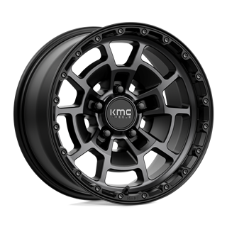 KMC | KM718 SUMMIT 17x8.5 ET0 - SATIN BLACK W/ GRAY TINT
