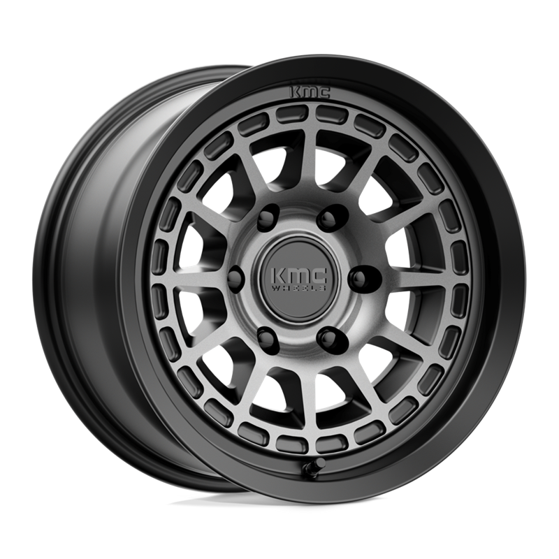 KMC | KM719 CANYON 16x8.0 ET0 - SATIN BLACK W/ GRAY TINT
