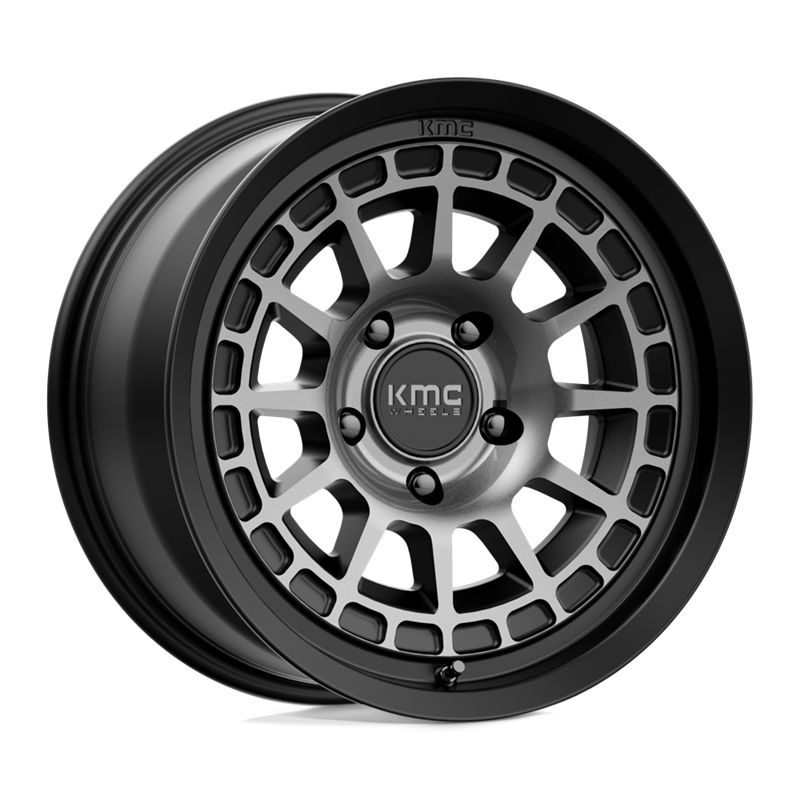 KMC | KM719 CANYON 17x8.5 ET0 - SATIN BLACK W/ GRAY TINT