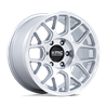 KMC | KM730 HATCHET 17x8.5 ET-10 - GLOSS SILVER W/ MACHINED FACE