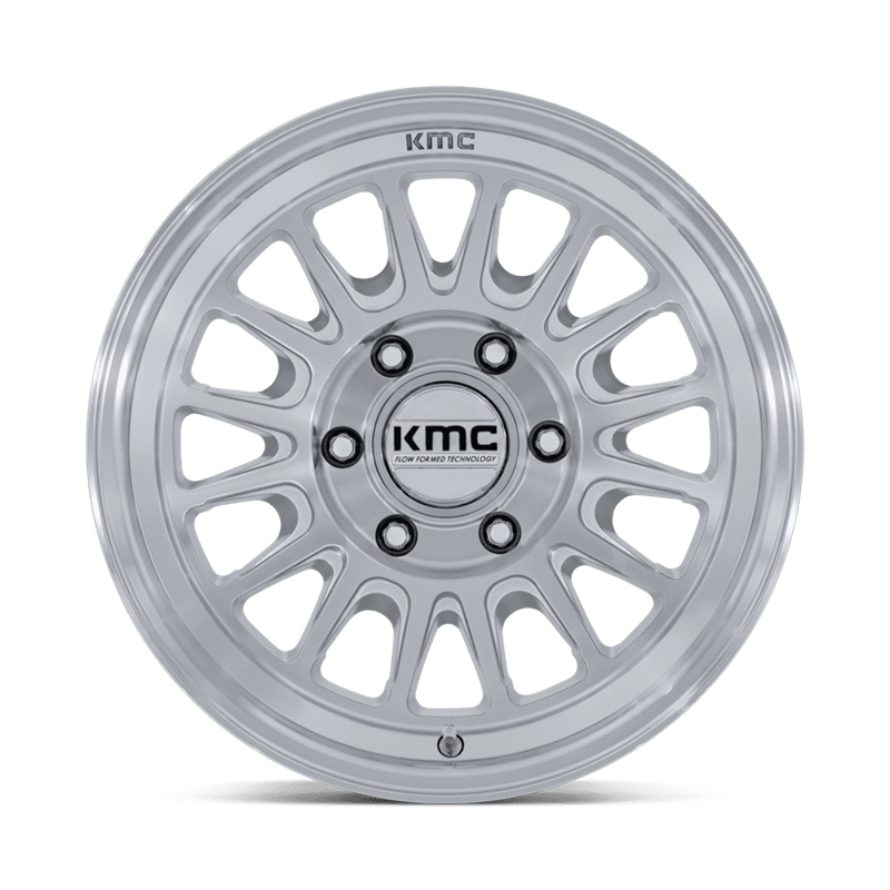 KMC | KM733 IMPACT FFT 17x8.5 ET0 - GLOSS SILVER W/ MACHINED FACE