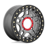 KMC | KS240 RECON BEADLOCK 15x7.0 ET38 - GUN METAL W/ GLOSS BLACK RING
