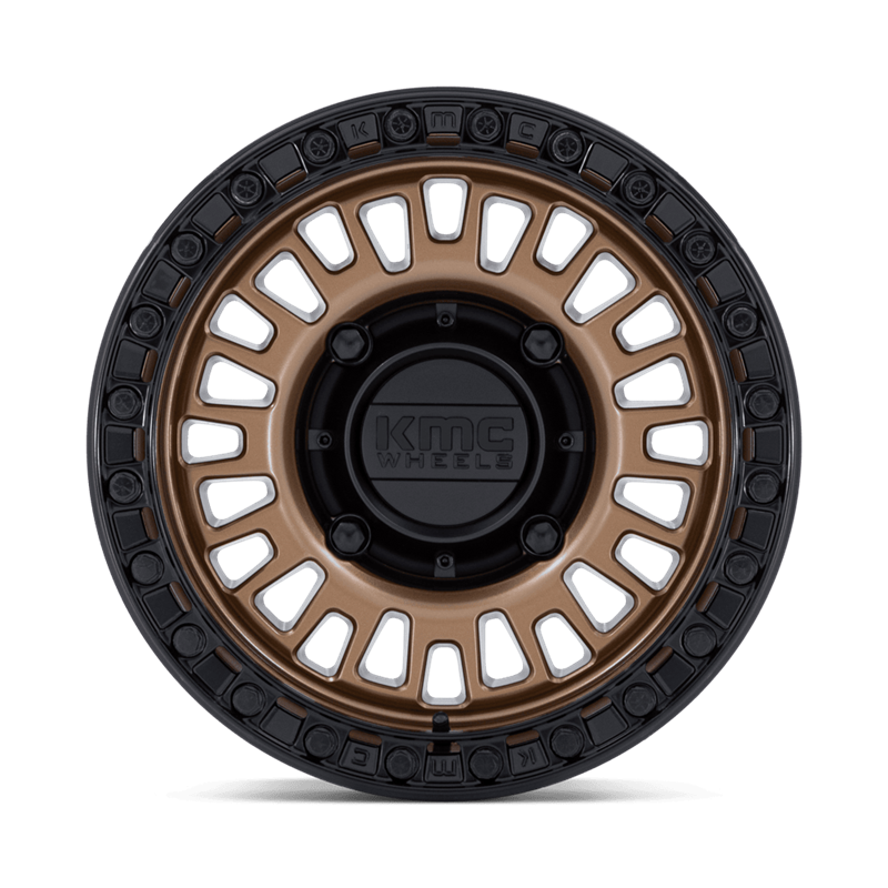 KMC | KS242 AZTEC BEADLOCK 15x10.0 ET0 - MATTE BRONZE W/ MATTE BLACK RING