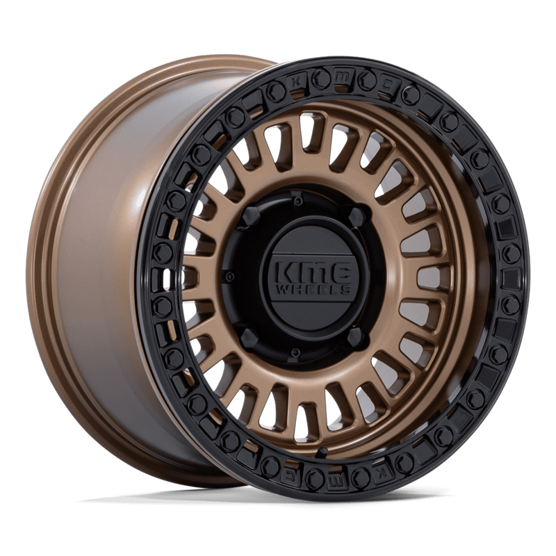 KMC | KS242 AZTEC BEADLOCK 15x7.0 ET38 - MATTE BRONZE W/ MATTE BLACK RING