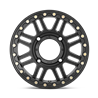 KMC | KS250 CAGE BEADLOCK 15x10.0 ET0 - SATIN BLACK W/ GLOSS BLACK RING