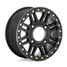 KMC | KS250 CAGE BEADLOCK 15x6.0 ET38 - SATIN BLACK W/ GLOSS BLACK RING