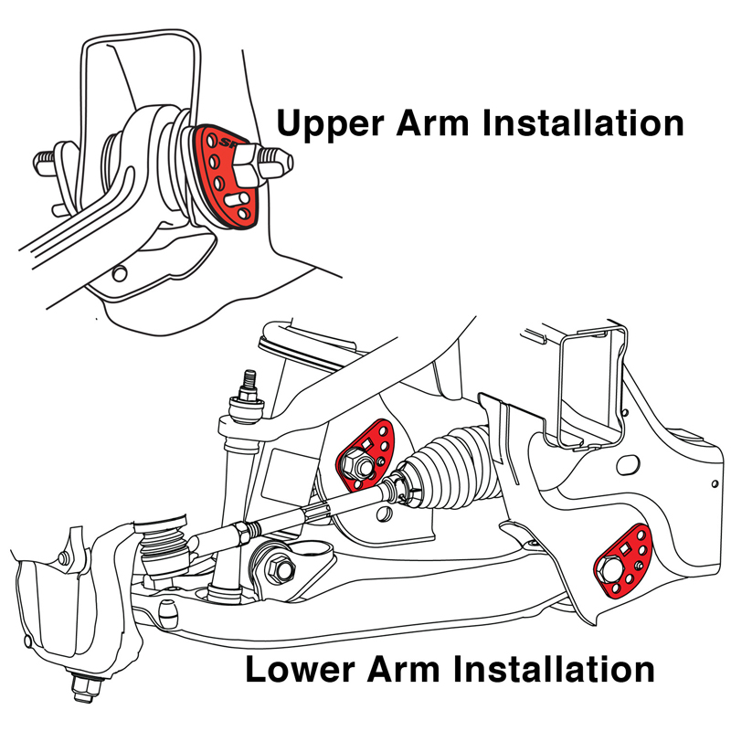 SPC | GM TRUCK LOCK PLATES(PR) - Front Lower - Chevrolet / GMC 2011-2022 SPC Performance Alignment Kits & Components