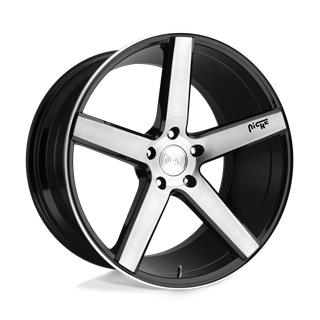 Niche Wheels | M124 MILAN 20x8.5 ET35 - GLOSS BLACK BRUSHED