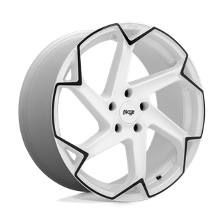 Niche Wheels | M257 FLASH 20x10.5 ET35 - GLOSS WHITE W/ BLACK