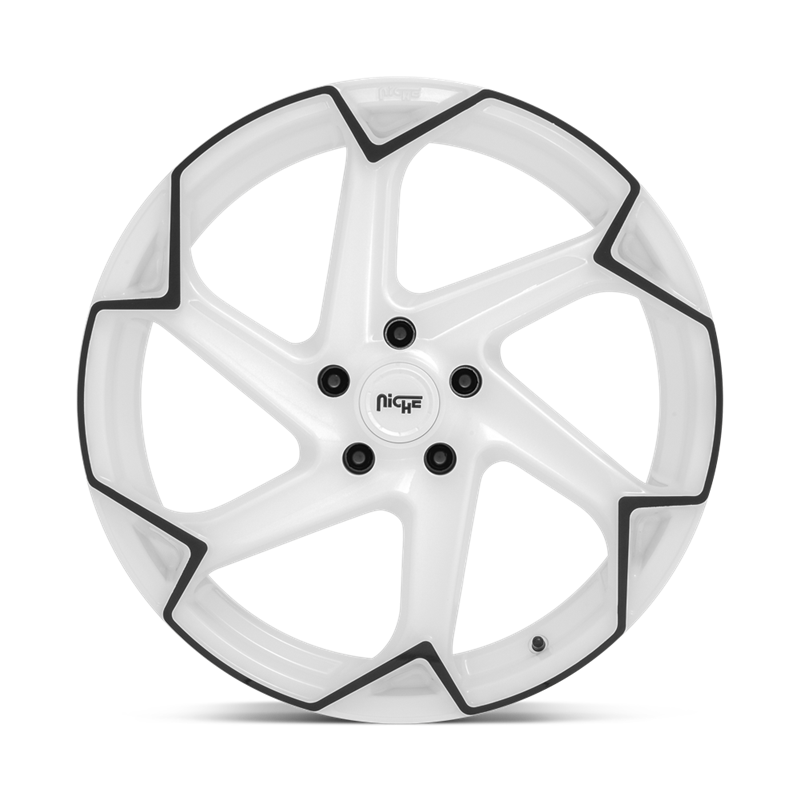 Niche Wheels | M257 FLASH 20x10.5 ET35 - GLOSS WHITE W/ BLACK