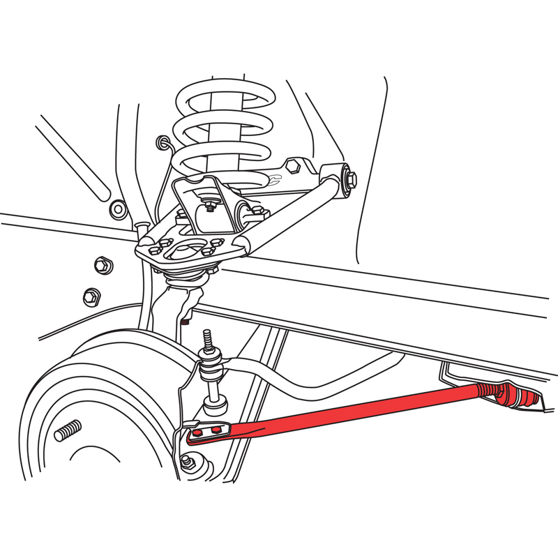 SPC | MUSTANG ADJ. CASTER ROD - Ford / Mercury 1964-1966