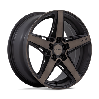 Niche Wheels | M271 TERAMO 18x8.0 ET40 - MATTE BLACK W/ DOUBLE DARK TINT FACE