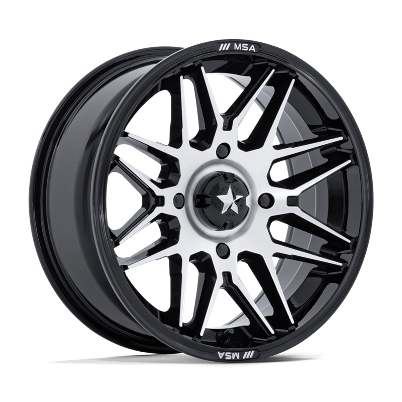 MSA Offroad | M52 RADAR UTV 14x7.0 ET10 - GLOSS BLACK MACHINED