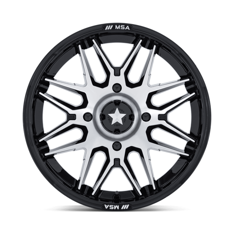 MSA Offroad | M52 RADAR UTV 15x7.0 ET10 - GLOSS BLACK MACHINED