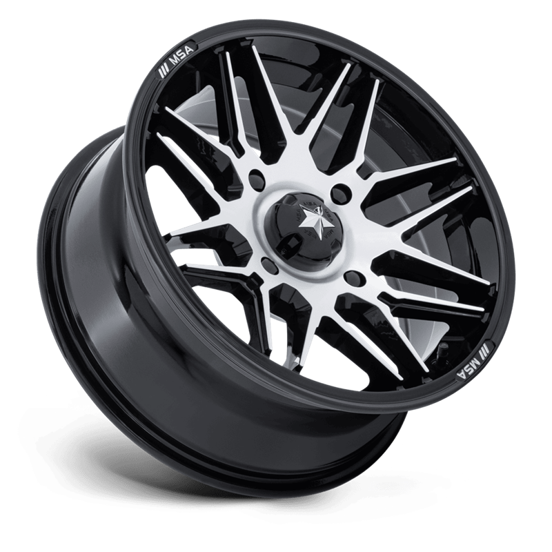 MSA Offroad | M52 RADAR UTV 16x7.0 ET10 - GLOSS BLACK MACHINED