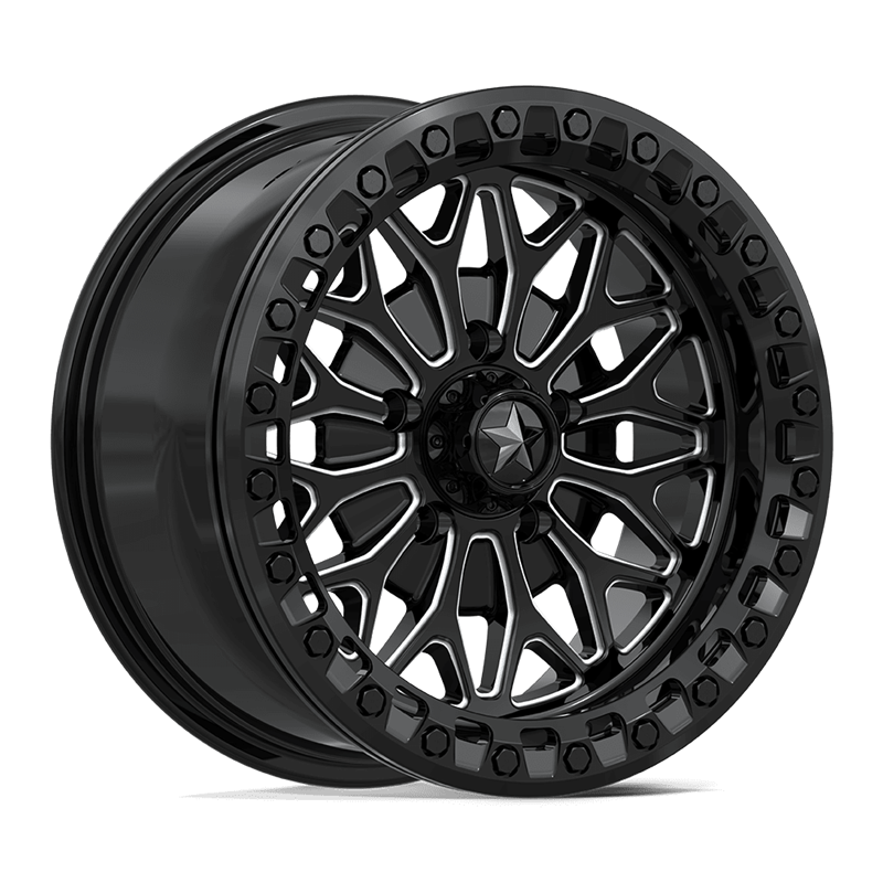 MSA Offroad | MA53 BOLO UTV BEADLOCK 15x7.0 ET10 - GLOSS BLACK MILLED