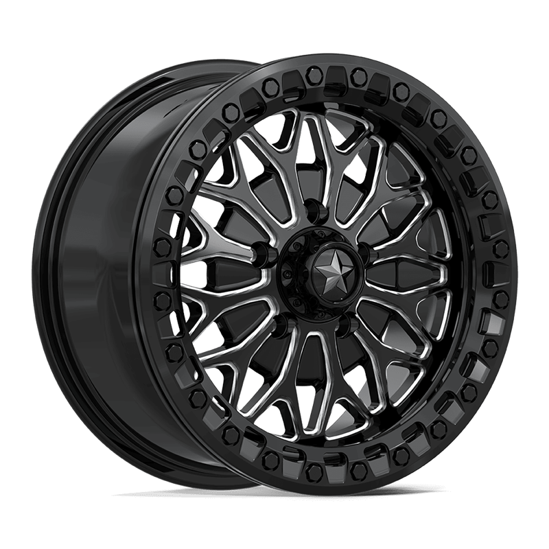 MSA Offroad | MA53 BOLO UTV BEADLOCK 15x7.0 ET38 - GLOSS BLACK MILLED