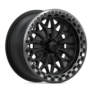 MSA Offroad | MA53 BOLO UTV BEADLOCK 15x7.0 ET10 - MATTE BLACK W/ GL-GUNMETAL RG