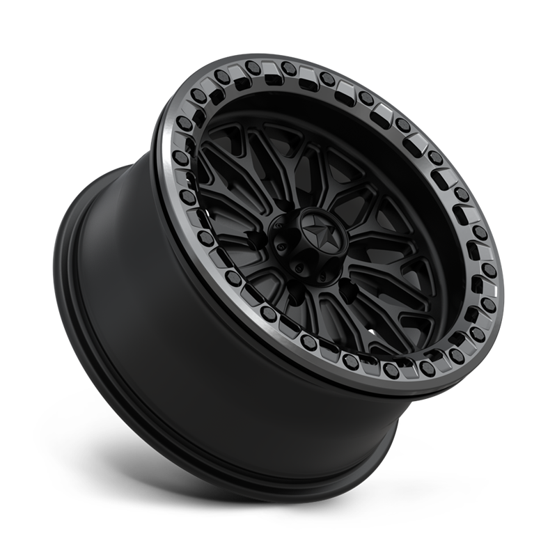 MSA Offroad | MA53 BOLO UTV BEADLOCK 15x7.0 ET10 - MATTE BLACK W/ GL-GUNMETAL RG