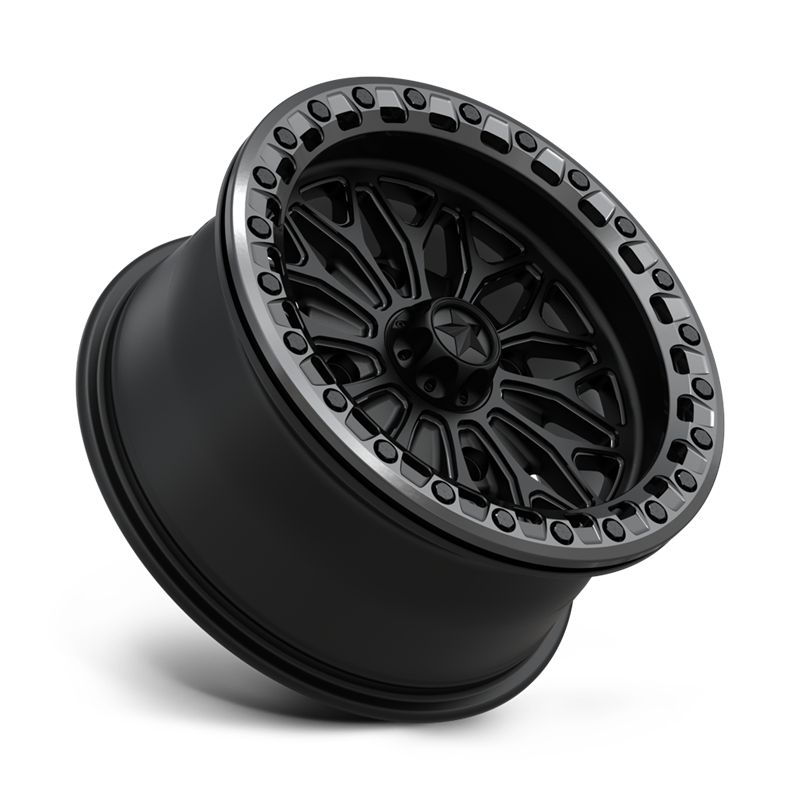 MSA Offroad | MA53 BOLO UTV BEADLOCK 15x7.0 ET10 - MATTE BLACK W/ GL-GUNMETAL RG