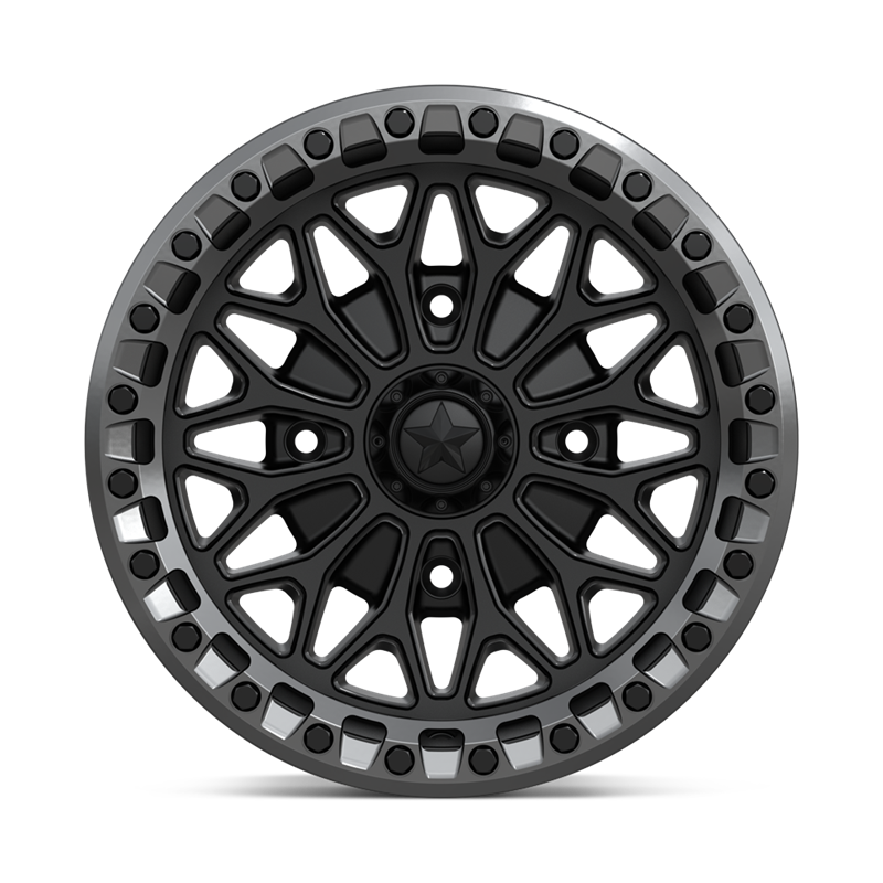 MSA Offroad | MA53 BOLO UTV BEADLOCK 15x7.0 ET10 - MATTE BLACK W/ GL-GUNMETAL RG