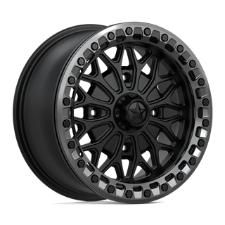 MSA Offroad | MA53 BOLO UTV BEADLOCK 15x7.0 ET38 - MATTE BLACK W/ GL-GUNMETAL RG