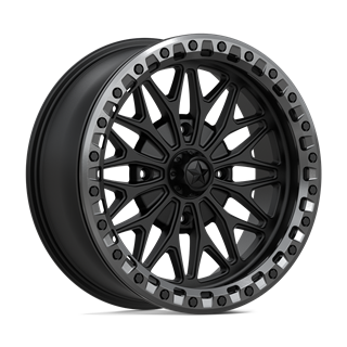 MSA Offroad | MA53 BOLO UTV BEADLOCK 18x7.0 ET10 - MATTE BLACK W/ GL-GUNMETAL RG