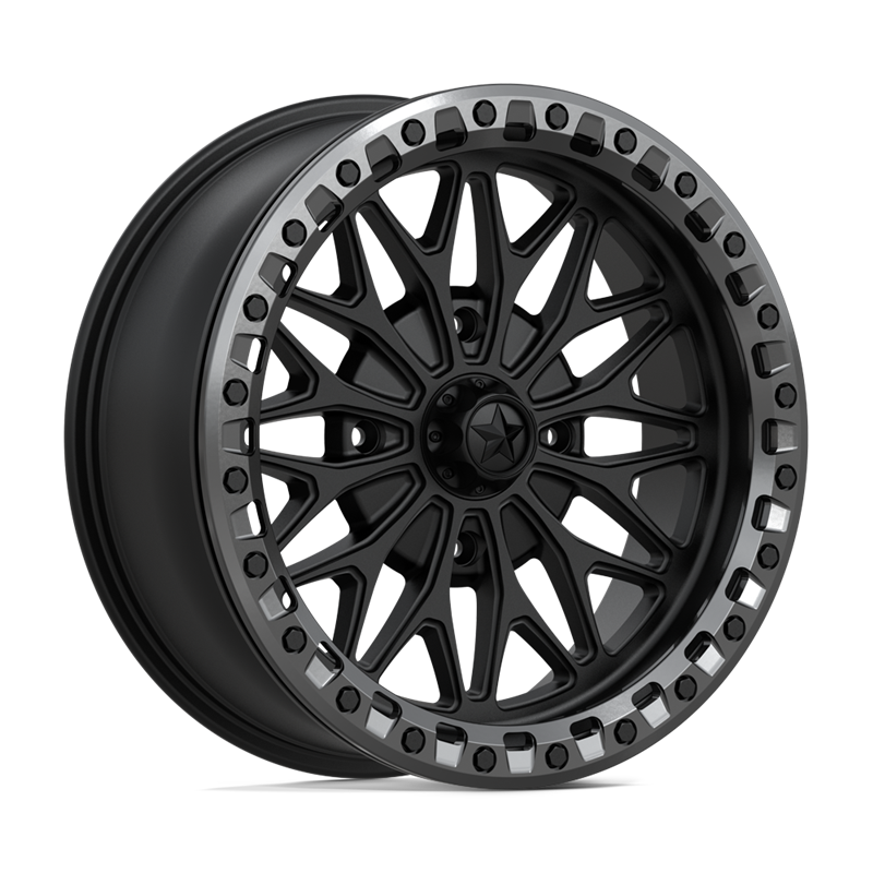 MSA Offroad | MA53 BOLO UTV BEADLOCK 18x7.0 ET10 - MATTE BLACK W/ GL-GUNMETAL RG