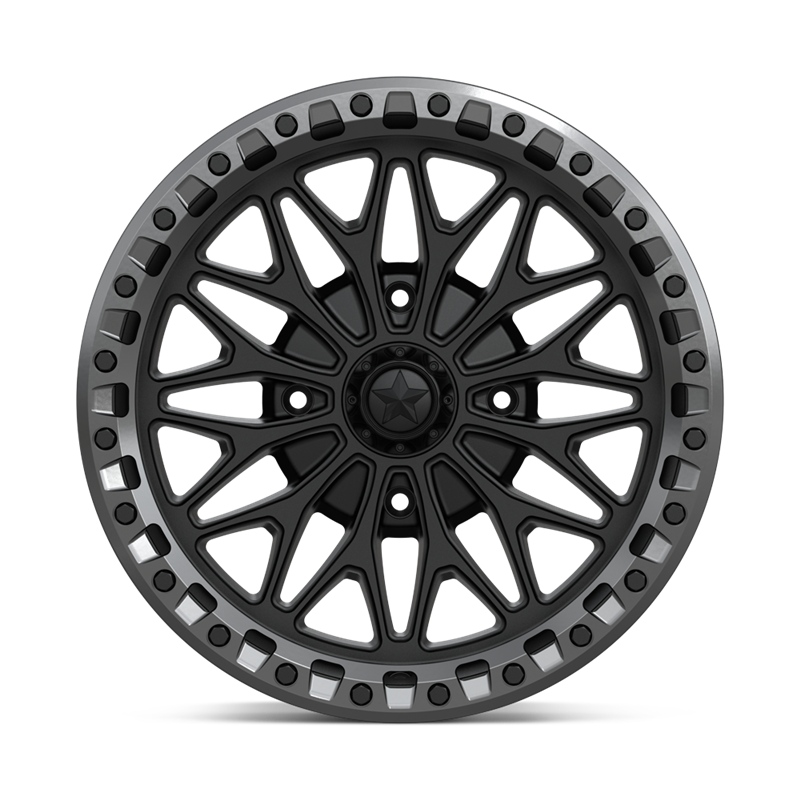 MSA Offroad | MA53 BOLO UTV BEADLOCK 18x7.0 ET10 - MATTE BLACK W/ GL-GUNMETAL RG
