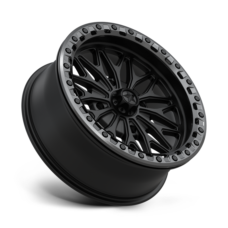 MSA Offroad | MA53 BOLO UTV BEADLOCK 18x7.0 ET10 - MATTE BLACK W/ GL-GUNMETAL RG