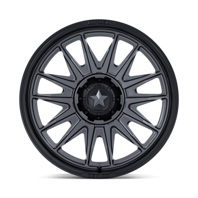 MSA Offroad | M55 COMMANDER UTV 18x7.0 ET10 - MATTE GUNMETAL W/ MATTE BLACK LIP