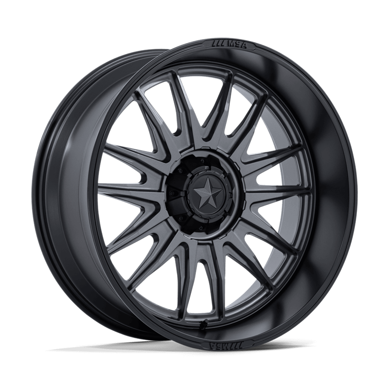 MSA Offroad | M55 COMMANDER UTV 24x10.0 ET-25 - MATTE GUNMETAL W/ MATTE BLACK LIP