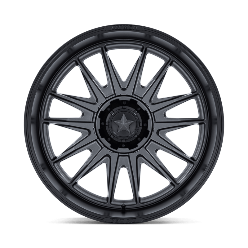 MSA Offroad | M55 COMMANDER UTV 24x10.0 ET-25 - MATTE GUNMETAL W/ MATTE BLACK LIP