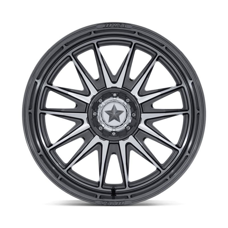 MSA Offroad | M55 COMMANDER UTV 24x10.0 ET-25 - PLATINUM W/ MACHINED FACE