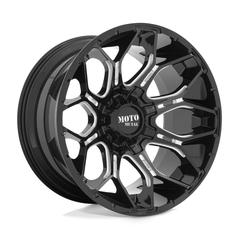 Moto Metal | MO808 SNIPER 20x10.0 ET-18 - GLOSS BLACK MILLED