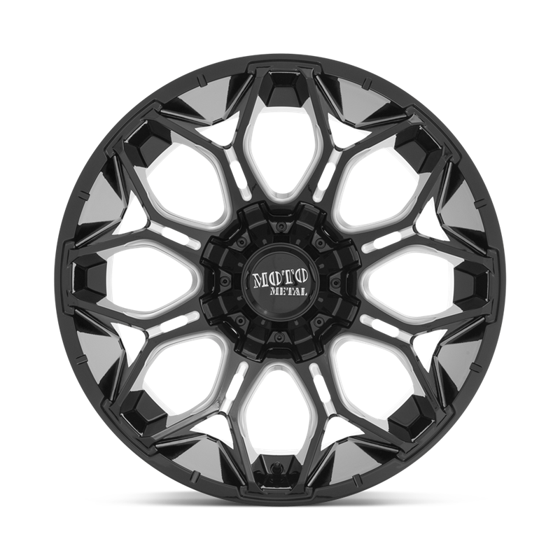Moto Metal | MO808 SNIPER 20x9.0 ET0 - GLOSS BLACK MILLED