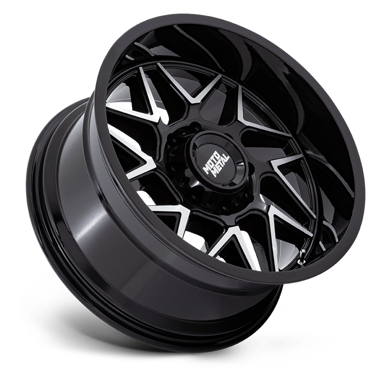 Moto Metal | MO812 TURBINE 20x10.0 ET-18 - GLOSS BLACK W/ MACHINED FACE