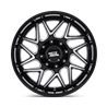 Moto Metal | MO812 TURBINE 20x10.0 ET-18 - GLOSS BLACK W/ MACHINED FACE
