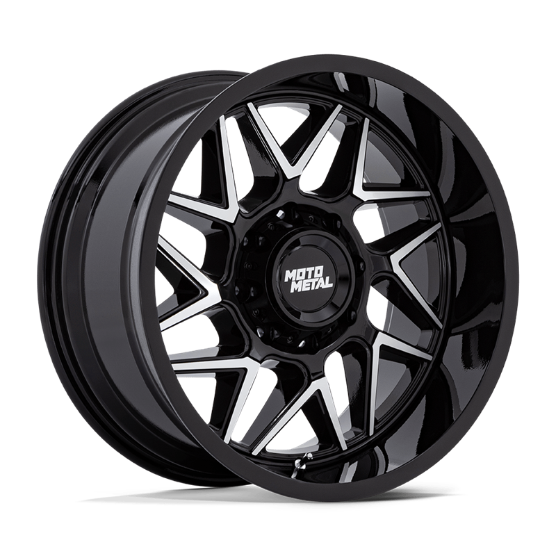 Moto Metal | MO812 TURBINE 20x10.0 ET-18 - GLOSS BLACK W/ MACHINED FACE