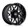 Moto Metal | MO812 TURBINE 20x10.0 ET-18 - GLOSS BLACK W/ MACHINED FACE