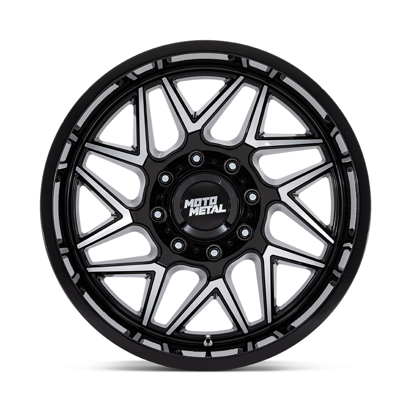 Moto Metal | MO812 TURBINE 20x9.0 ET1 - GLOSS BLACK W/ MACHINED FACE