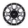 Moto Metal | MO813 MASON 17x8.5 ET0 - GLOSS BLACK W/ MACHINED FACE